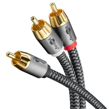 goobay Cinch Y-Kabel 2x Cinch-Stecker - Cinch-Stecker 5,0m (65302)