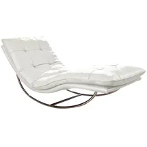 W.Schillig Relaxliege daily dreams Leder 75 x 85 x 169 cm Weiß mit Kissen