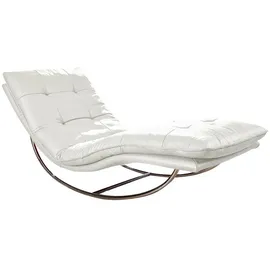 W.Schillig Relaxliege daily dreams Leder 75 x 85 x 169 cm Weiß mit Kissen