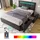 XDOVET Polsterbett 90 x 200 cm Grau/Schwarz