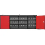 Jan Nowak Hängeschrank Leo (B x T x H: 160 x 20 x 60 cm, Anthrazit/Rot)