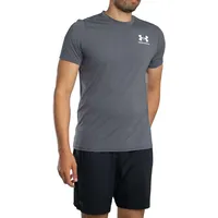 Under Armour Heatgear Fitted Trainingsshirt Herren 025 castlerock/white L