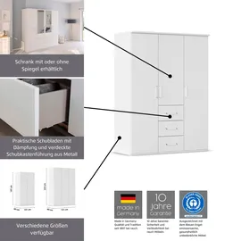 Rauch Drehtürenschrank Evelyn 151 x 223 x 60 cm Weiß