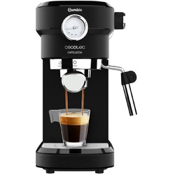 Cecotec Cafelizzia 790 Black Pro Espressomaschine mit 20 Bar, Thermoblock, Manometer und Dampfrohr.