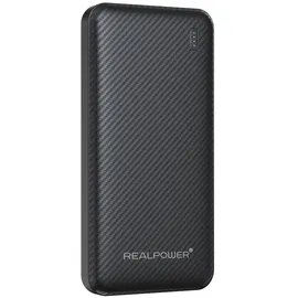 Realpower PB-10000 Plus,10.000 mAh,20W,2x USB-A,1xUSB-C blac