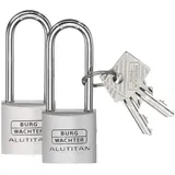 Burg Wächter 36141 Vorhängeschloss 20.90 mm gleichschließend Aluminium Schlüsselschloss