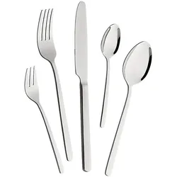 Besteck-Set MULEX "Mississippi", silber (edelstahlfarben), 60 tlg., Edelstahl 18/0, Essbesteck-Sets, spülmaschinengeeignet