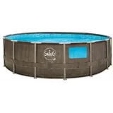 Frame Pool Swimmingpool 457 x 122 cm Rattan Filteranlage Schwimmbecken Quick Up