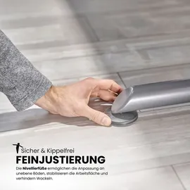 bümö Schreibtisch Z-Serie Graphit / Silber