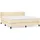 vidaXL Boxspringbett mit Matratze Creme 180x200 cm Stoff