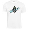 Cotton Prime® T-Shirt Skull on Snowboarding weiß XXL