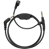 kwmobile Kopfhörerkabel für Sony WH-1000XM5 / WH-1000XM4 / MDR-100ABN / V-Moda - Ersatz Kabel 200 cm Mikrofon Lautstärkeregler - 3.5mm Klinke