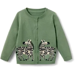 Tchibo - Kinder-Jacquard-Strickjacke - Gr. 122/128 - schwarz/jacquard