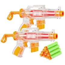 Playtastic 2er-Set Spielzeugpistolen mit 10 Schaumstoff-Geschossen