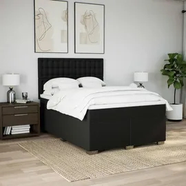 vidaXL Boxspringbett 140 x 200 cm Schwarz