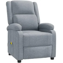 vidaXL Massagesessel Tekha Polyester 93 x 98 x 93 cm Grau mit Fernbedienung