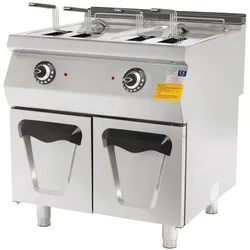 Elektrische Fritteuse 24+24 Liter 2x18kW 800x900x850mm