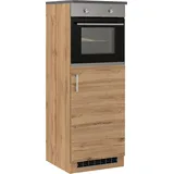 kochstation Kühlumbauschrank KS-Colmar 60 x 60 x 165 cm Braun