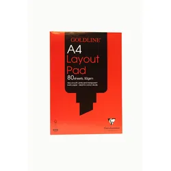 Clairefontaine 5x Goldline Layout Pad, Block geleimt, 80 Blatt A4 50g - GPL1A4Z