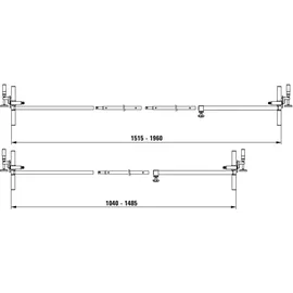 Bessey Türfutterstrebe Aluminium 565-1010 mm rot/silber