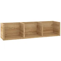 CARO-Möbel Cd/Dvd-, Wildeiche Holzwerkstoff, Mode, 75x18x18 cm, Wohnzimmer, Regale,