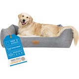 FREUDENTIER® Orthopädisches Hundebett XXL mit edler Steppung - Waschbar - Made in EU & Oeko-TEX® Zertifiziert - Hundekorb für kleine Hunde, mittelgroße Hunde & Grosse Hunde (XXL)