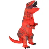 Rafalacy Aufblasbares Dinosaurier-Kostüm für Erwachsene, T-Rex- und Jurassic-Kostüm, lustiges Halloween-Party-Kostüm, Kostümanzug Karneval Party Dino Kostüm