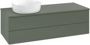 V&B Waschtischunterschrank ohne Frontstruktur Antao 120x36x50cm, WBP Lac, lea gre. m Lac