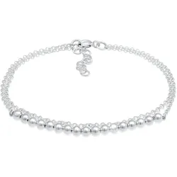 Armband ELLI "Basic Layer Kettchen Kugeln Geo Design 925 Silber" Gr. 16, silber, Armbänder, Damen, 16cm, ohne Stein, Silber 925 (Sterlingsilber)
