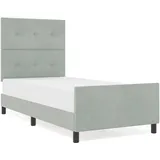 vidaXL Boxspringbett 90 x 200 cm Hellgrau