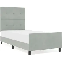 vidaXL Boxspringbett 90 x 200 cm Hellgrau
