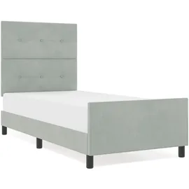 vidaXL Boxspringbett 90 x 200 cm Hellgrau