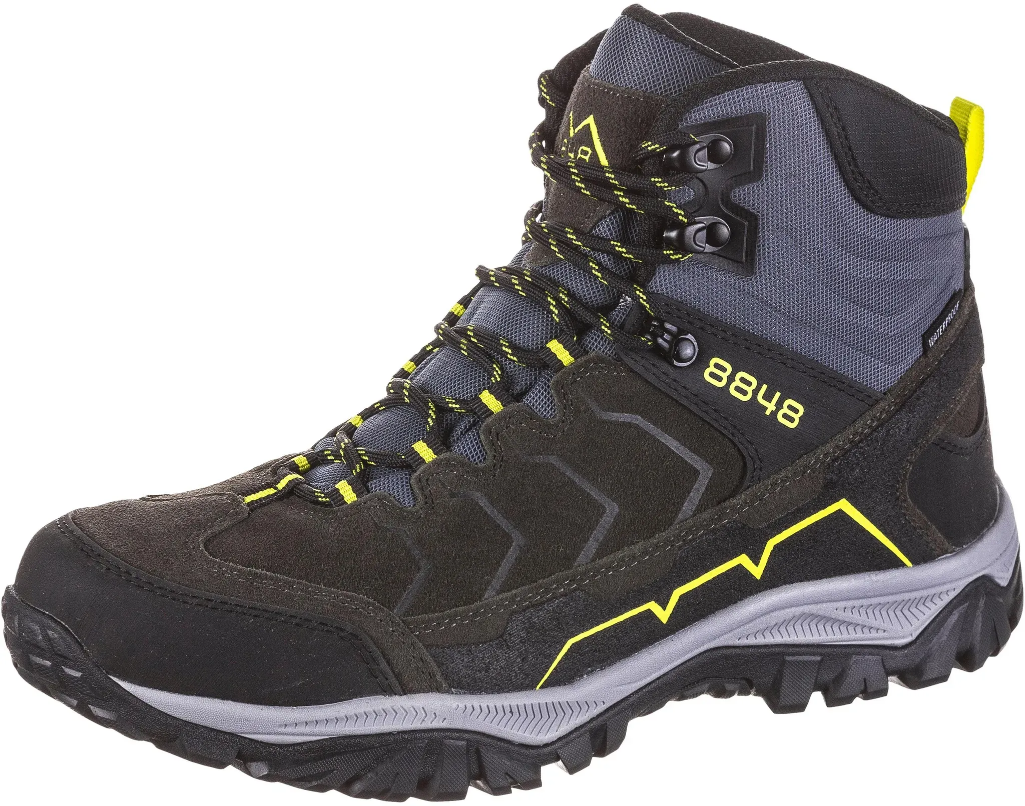8848 Outdoor HIKER WP Wanderschuhe Herren in brown, Größe 43 - grau
