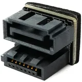 system-s SATA Adapter 7Pin Buchse zu Stecker Kabel 180° U Turn Winkel für Mainboard SSD HDD