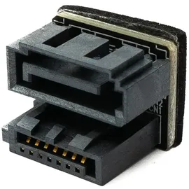 system-s SATA Adapter 7Pin Buchse zu Stecker Kabel 180° U Turn Winkel für Mainboard SSD HDD
