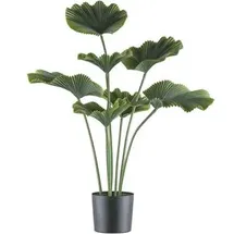 creativ-green Kunstpflanze Strahlenpalme (H 100 cm) - grün, - H 100 cm