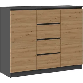 CDF 2D4S Kommode 120 x 97 x 40 cm Anthrazit/Artisan