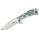 CRKT Unisex – Erwachsene NIRK Tighe II Taschenmesser, Grün-Silber, 18,8 cm