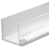 ISOLED LED Trockenbauprofil Schattenfuge 8 Aluminium 200 cm grau
