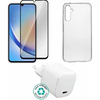 eSTUFF Kit for Samsung Galaxy A34., Weiteres Smartphone Zubehör, Transparent, Weiß AC Drinnen
