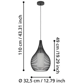 EGLO Razoni 42,5 cm black