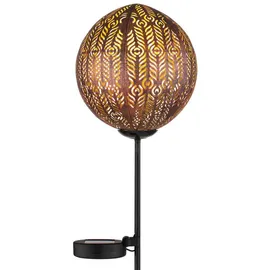 GLOBO Solarleuchte Metall 90 cm schwarz kupfer