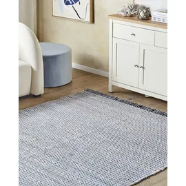 Beliani Teppich grau 160 x 230 cm Kurzflor BESNI