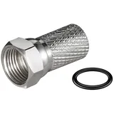 goobay F-stecker, 6,7 mm Aufdrehmontage, mit Dichtungsring