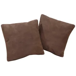 Sofakissen HOME AFFAIRE "Palmera", braun (nussbaumfarben), B:45cm H:45cm T:15cm, Obermaterial: 100% Polyester, Polsterauflagen, passend zur Serie »Palmera«, 2 Stück im Set