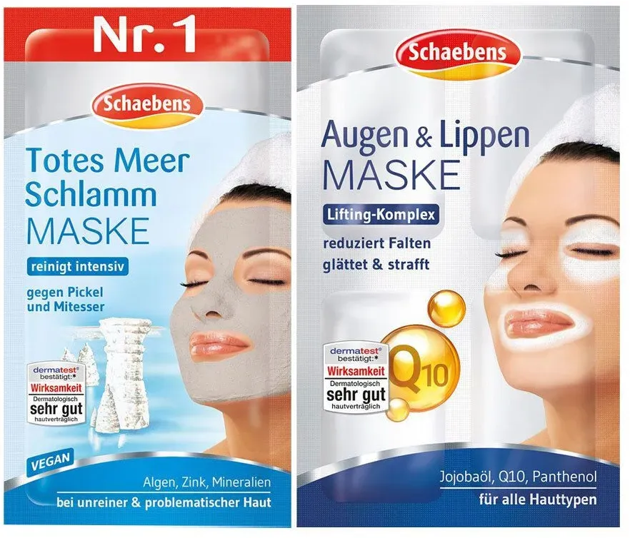 Schaebens Totes Meer Schlamm Maske + Schaebens Augen & Lippen Maske