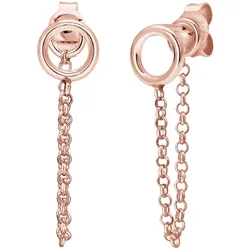 Elli Basic Trend Stecker Kreis Geo Kette 925 Silber Ohrringe   Damen 