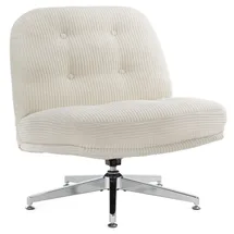 IWMH Drehstuhl Stoff Weiß