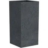 Scheurich Pflanzgefäß C-Cube 240 High 28 x 28 x 48 cm stony black