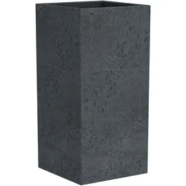 Scheurich Pflanzgefäß C-Cube 240 High 28 x 28 x 48 cm stony black
